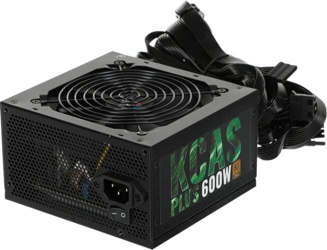 Блок питания Aerocool KCAS PLUS 600,  600Вт,  120мм,  черный, retail [kcas-600w plus]